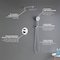 Kibi Circular Pressure Balanced 2-Function Shower System with Rough-In Valve, Chrome KSF403CH - alternate 5